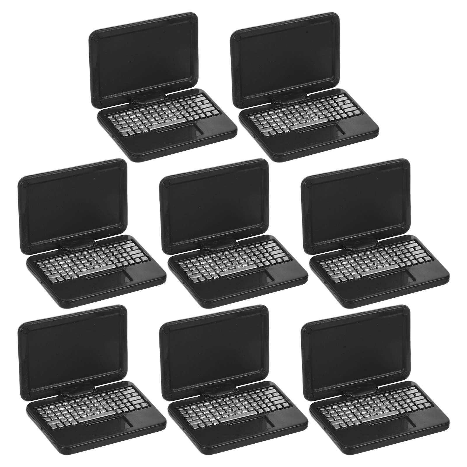Laptop Open Accessories - 8Pcs Mini Laptop for Dollhouse Foldable