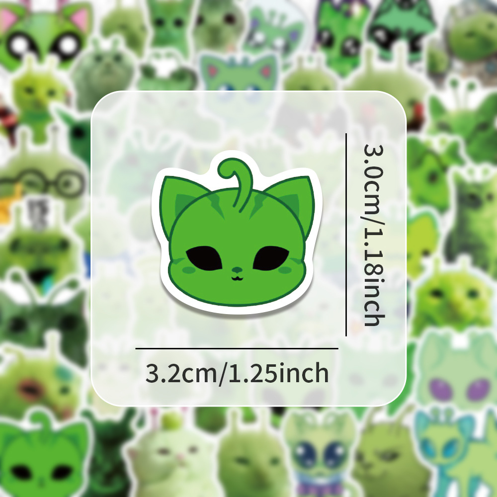 100pcs Fun Alien Cat Emoji Sti - Laptop Accessories Cute review and price