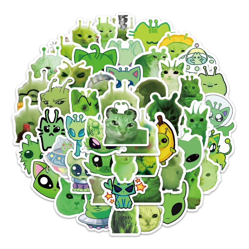 100pcs Fun Alien Cat Emoji Sti - Laptop Accessories Cute review and price