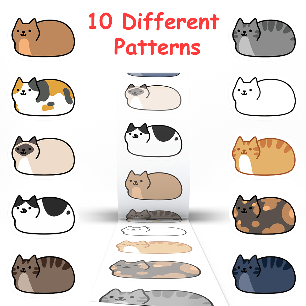 500pcs Cute Cat Sticker Cartoo - Laptop Accessories Aesthetic review and price