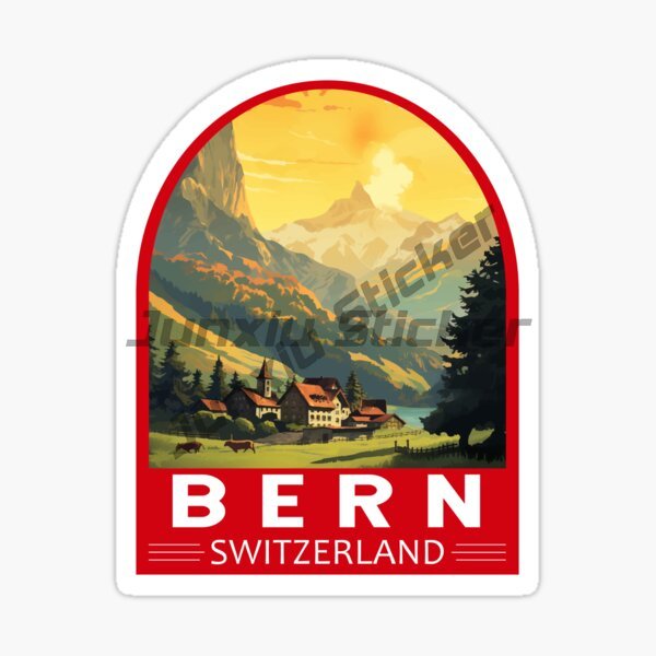 BERN SWITZERLAND Flag Car Stic - Laptop Accessories Aesthetic review and price