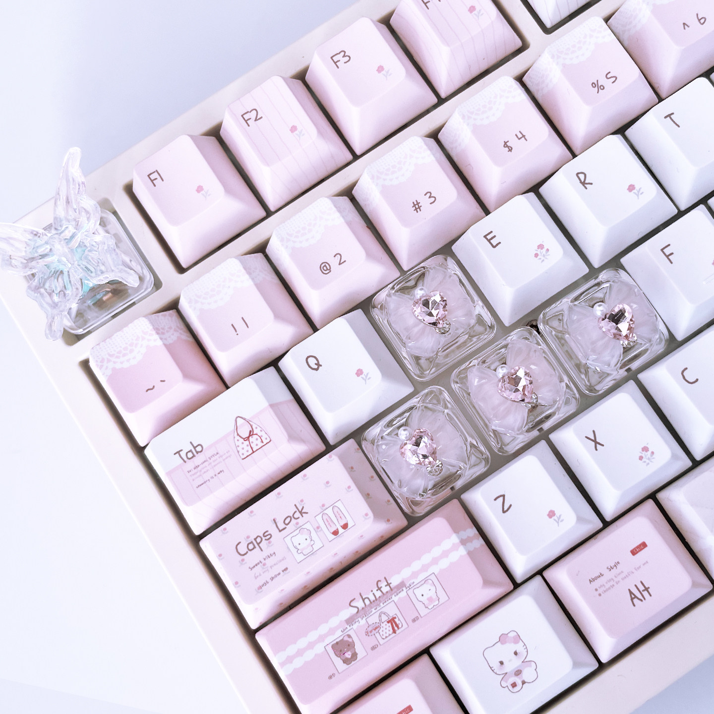 4pcs Butterfly Keycaps Cute Me - Laptop Accessories Cute review and price