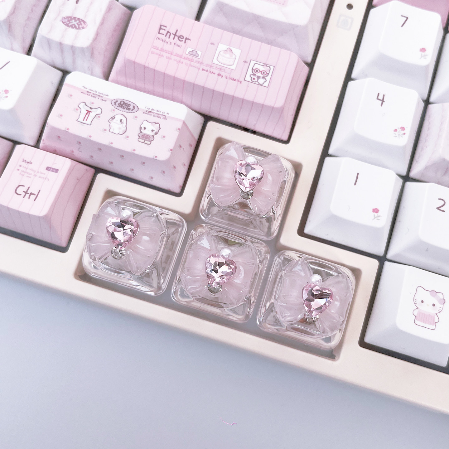 4pcs Butterfly Keycaps Cute Me - Laptop Accessories Cute review and price