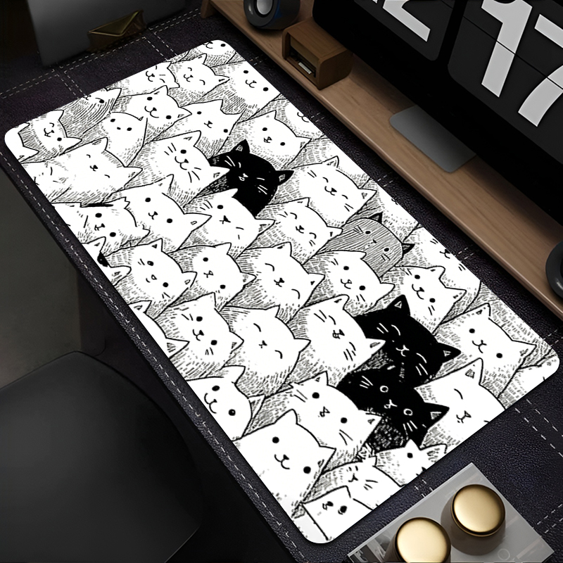 White Cartoon Mouse Pad Gamer  - Laptop Accessories Essential review and price