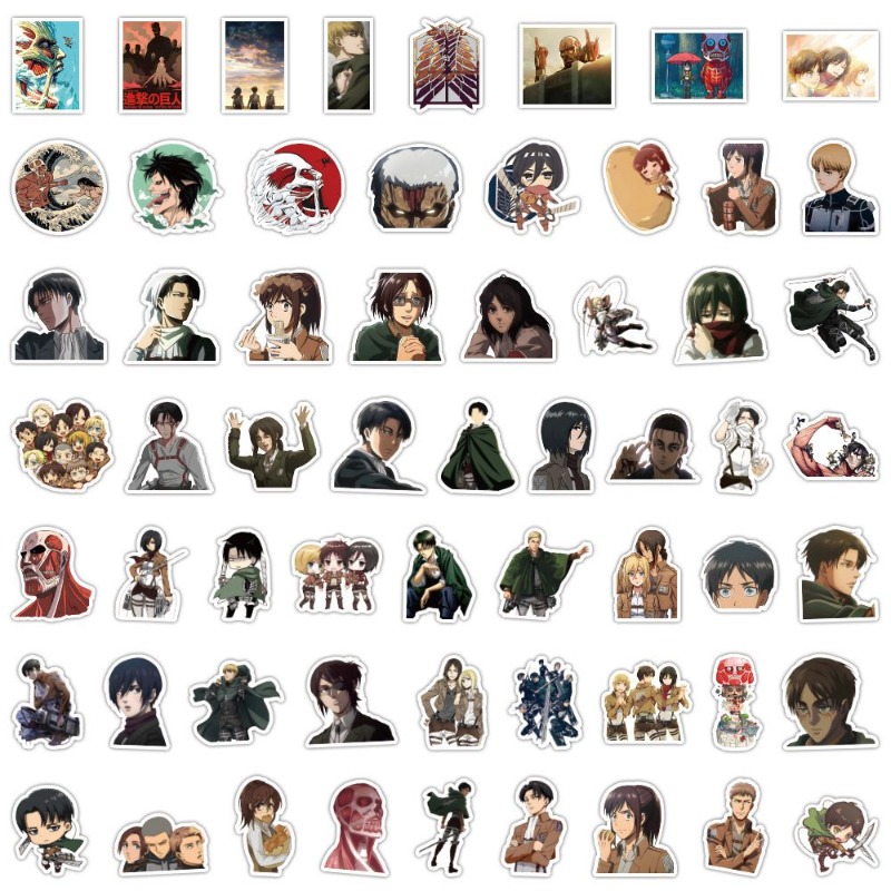 60Pcs Attack on Titan Anime St - Laptop Accessories Aesthetic review and price