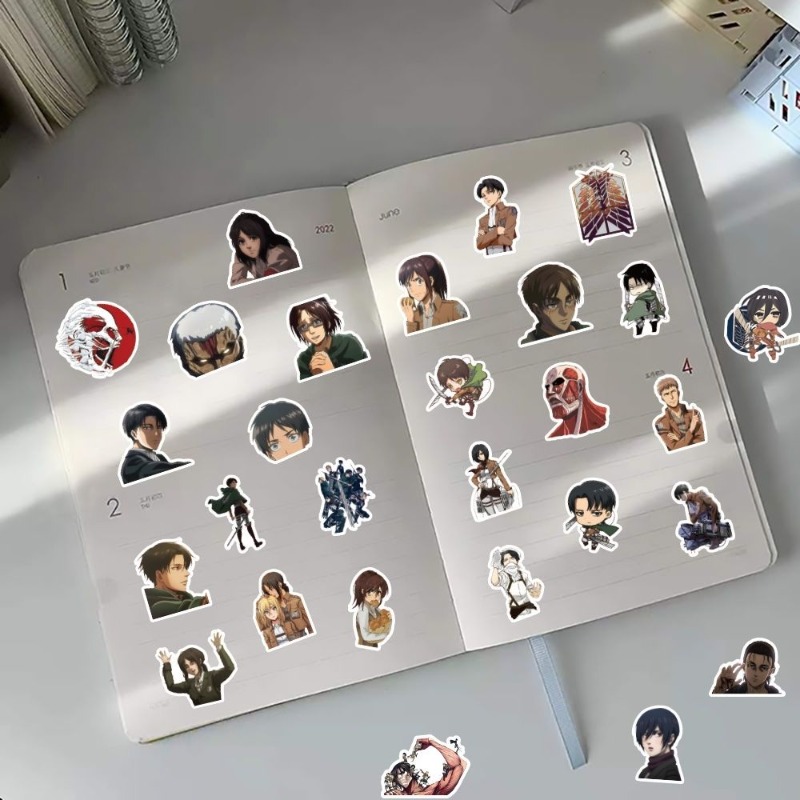 60Pcs Attack on Titan Anime St - Laptop Accessories Aesthetic review and price