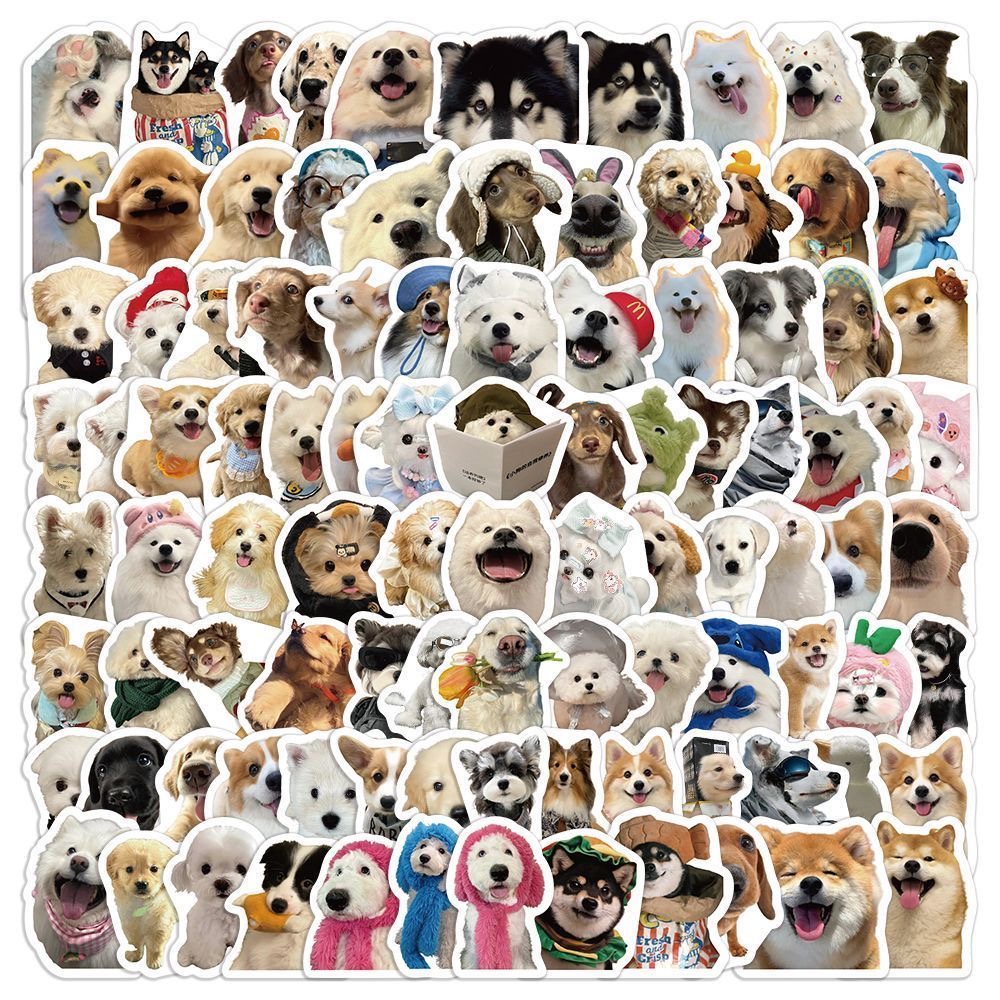 102Pcs Realistic Dog Stickers  - Laptop Accessories Cute review and price
